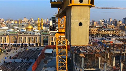 فعالیت ۲۴ ساعته کارگران و مهندسان روزه‌دار در طرح توسعه حرم حسینی+تازه‌ترین تصاویر و فیلم